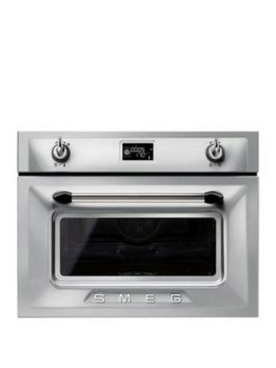 Smeg Sf4920Vcx 45Cm Built-In Compact Steam Combi Oven - Silver Smeg Sf4920Vcx 45Cm Built-In Compact Steam Combi Oven - Silver